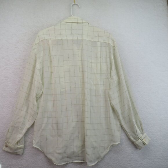 Liz Claiborne Shirt Womens Size 8 Vintage Gold Thread Long Sleeve Vintage Blouse - Picture 5 of 10